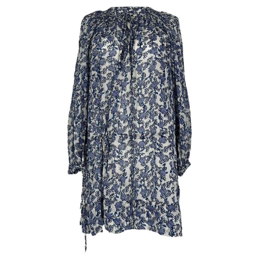 Isabel Marant Etoile Parsley Printed Mini Dress in Blue Cotton